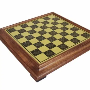 Ensemble Romains vs Barbares II Echiquier sur Pied  en Bois Massif Effet Laiton & Jeu d'Echecs en Métal et Bois Massif – Image 6