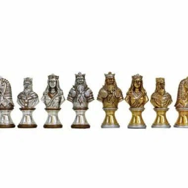 Pièces médiévales en étain plaqué or et argent, bustes royaux alignés