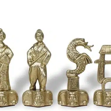 Ensemble Samourai II Echiquier Boîtier de Rangement et Jeu d'Echecs en Métal – Image 9