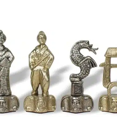 Ensemble Samourai II Echiquier Boîtier de Rangement et Jeu d'Echecs en Métal – Image 8