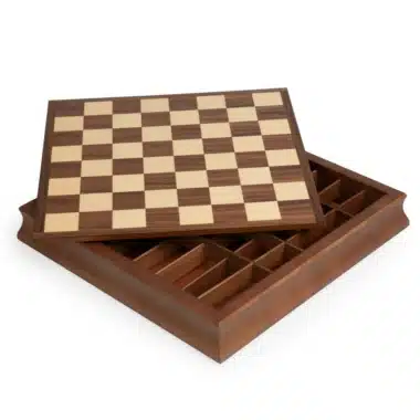 Coffret de rangement Buste Médiéval III ouvert, compartiments intérieurs visibles