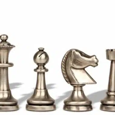 Jeu d'Echecs en Laiton Massif Large Staunton – Image 3