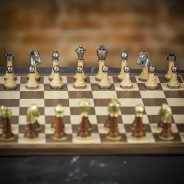 Jeu d'Echecs Classic II en Bois et Métal Massif – Image 9