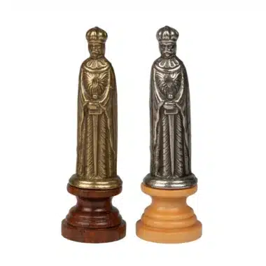 Jeu d'Echecs Médiéval en Bois et Métal Massif – Image 3