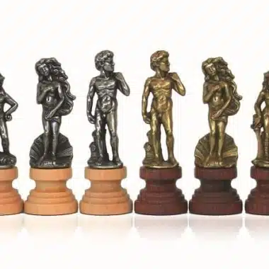 Jeu d'Echecs Florence et Echiquier en Bois de Noyer et Erable avec Rangement – Image 18