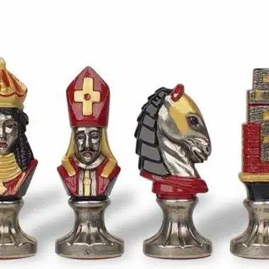 Ensemble Moncada III Echiquier  en Bois d'Erable & Jeu d'Echecs en Métal Massif Peint à la Main – Image 3