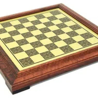 Ensemble Classic Flower 2 Echiquier sur Pied en Bois et Jeu d'Echecs en Métal – Image 7