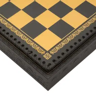 Ensemble Staunton Mix II Echiquier en Similicuir avec Compartiment de Rangement Intégré & Jeu d'Echecs en Métal Massif – Image 20