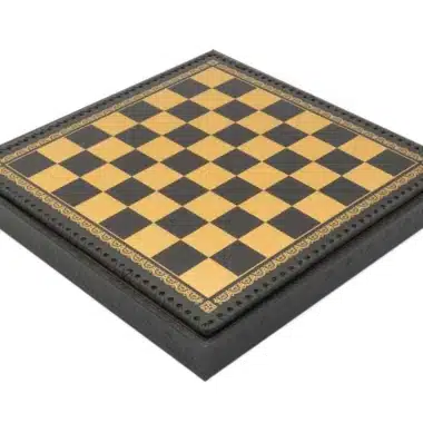 Ensemble Chiens et Chats Echiquier en Similicuir et Jeu d'Echecs en Résine – Image 11
