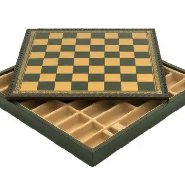 Ensemble Napoléon Campagne de Russie IV Jeu d'Echecs en Résine et Echiquier en Similicuir Vert – Image 18