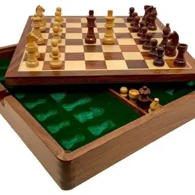Ensemble Magnétique de Voyage avec Compartiment Rangement en Bois – Image 5