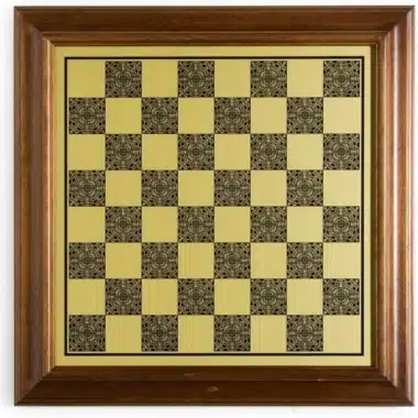 Echiquier en Bois et Effet Laiton avec Compartiment de Rangement – Image 6