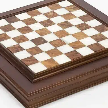 Ensemble Bataille de Waterloo 1 Echiquier en Bois et en Marbre et Jeu d'Echecs Peint à la Main – Image 11