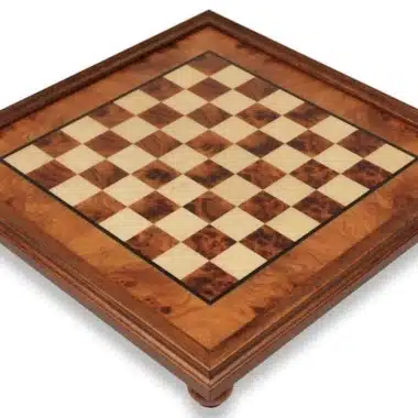 Ensemble César II Echiquier sur Pied en Bois de Bruyère & Jeu d'Echecs en Métal Massif – Image 7