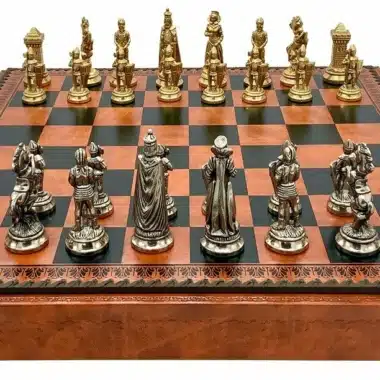 Ensemble Mary Stuart VII Echiquier avec Rangement et Jeu d'Echecs en Métal – Image 3