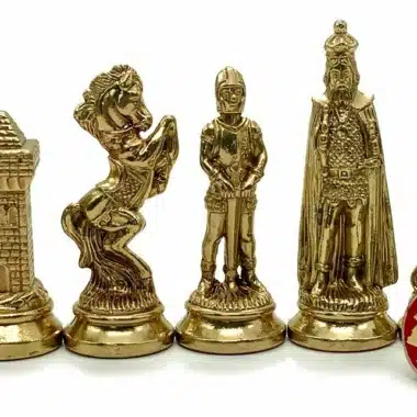 Ensemble Mary Stuart VIII Echiquier avec Rangement et Jeu d'Echecs en Métal – Image 8