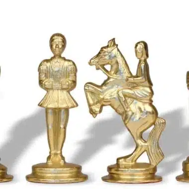 Ensemble Camelot Roi Arthur XIII Echiquier avec Rangement et Jeu d'Echecs en Métal – Image 7