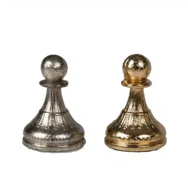 Ensemble Mignon Flower VI Echiquier avec Rangement et Jeu d'Echecs Métal Plaqué Or et Argent – Image 6