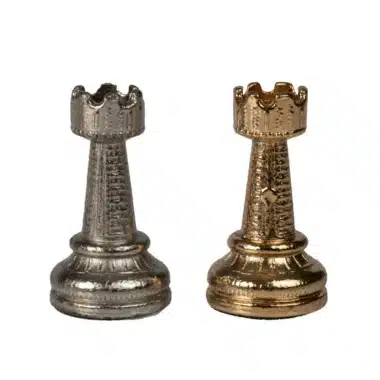 Ensemble Mignon Flower VI Echiquier avec Rangement et Jeu d'Echecs Métal Plaqué Or et Argent – Image 12
