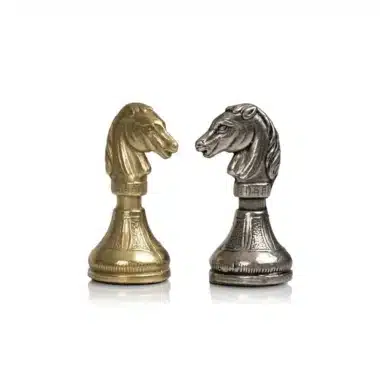 Ensemble Mignon Flower XI Echiquier avec Rangement en Bois de Noyer et Erable et Jeu d'Echecs en Métal – Image 10
