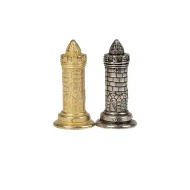 Ensemble Camelot Roi Arthur VII Echiquier en Similicuir & Jeu d'Echecs en Métal Massif – Image 19