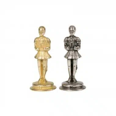 Ensemble Camelot Roi Arthur VII Echiquier en Similicuir & Jeu d'Echecs en Métal Massif – Image 18