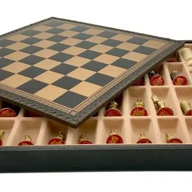 Ensemble Camelot Roi Arthur XIV Echiquier avec Rangement et Jeu d'Echecs en Métal – Image 15