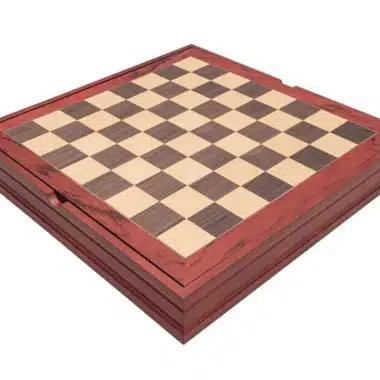 Ensemble Medieval II Echiquier en Bois de Noyer et d'Erable & Jeu d'Echecs en Bois et Métal Massif – Image 20