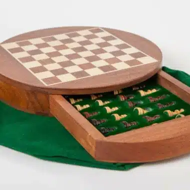 Ensemble Magnétique de Voyage Rond avec Tiroir de Rangement en Bois – Image 3