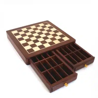 Ensemble Medieval IV Echiquier en Bois d'Erable & Jeu d'Echecs en Métal – Image 10