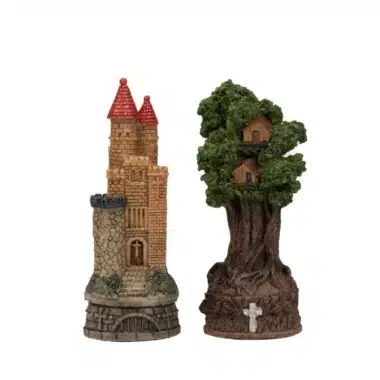 Ensemble Robin des Bois Echiquier en Similicuir & Jeu d'Echecs en Résine Peint à la Main – Image 17