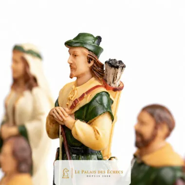 Pièce Robin des Bois en résine peinte à la main, détail du personnage
