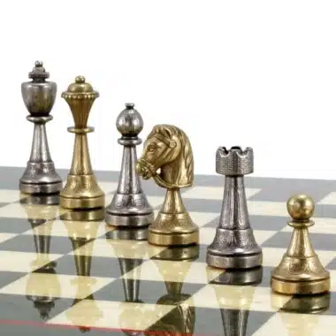Jeu d'Echecs en Métal Staunton – Image 9