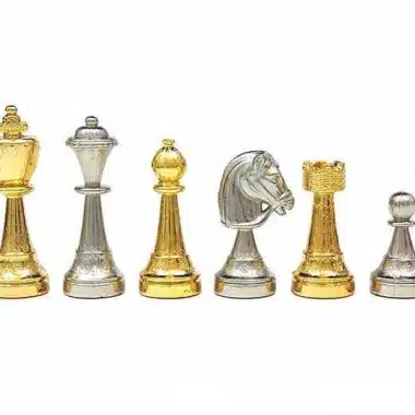 Jeu de pièces Classic Flower 8 aligné, alternance de finitions or et argent