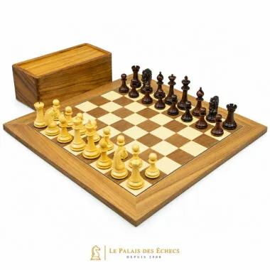 Ensemble Sheffield I complet avec échiquier en noyer et coffret de rangement