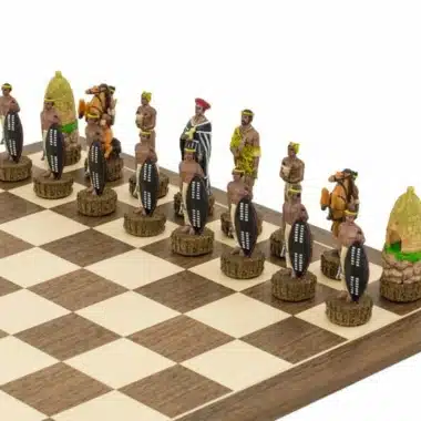 Jeu d'Echecs en Résine "Guerre Anglo-Zouloue"