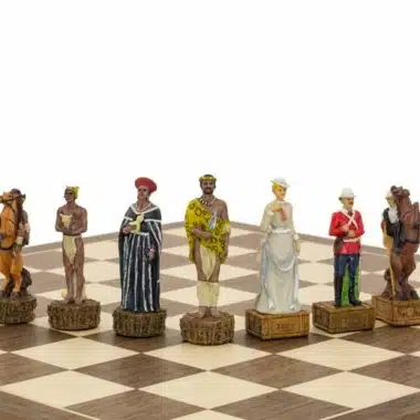 Jeu d'Echecs en Résine "Guerre Anglo-Zouloue"