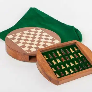 Ensemble Magnétique de Voyage Rond avec Tiroir de Rangement en Bois – Image 4