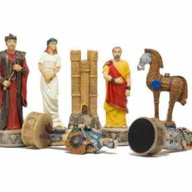 Jeu d'Echecs en Résine "La Guerre de Troie"