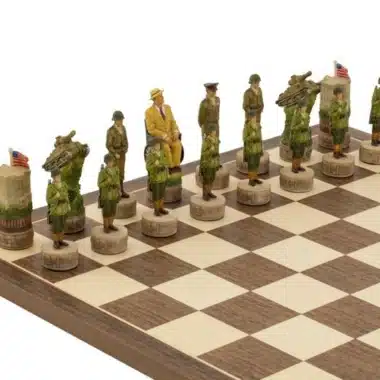 Jeu d'Echecs en Résine "Hitler vs Roosevelt"
