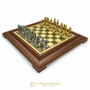 Ensemble Camelot Roi Arthur sur coffret en bois, vue d'ensemble
