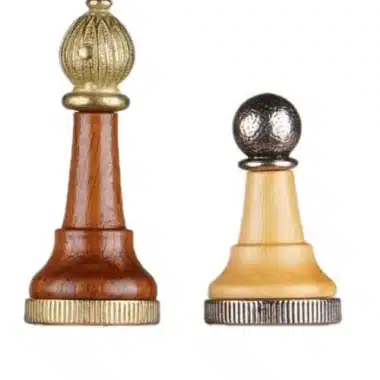 Jeu d'Échecs Classique - Échiquier et Backgammon à Rangement en Similicuir & Pièces en Bois et Métal – Image 10