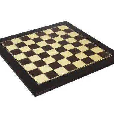 Petit Jeu d'Echecs en Métal et Echiquier en Bois Foncé – Image 9