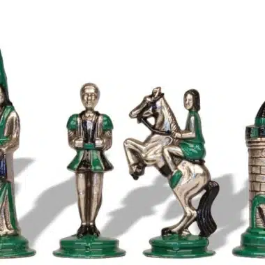 Jeu d'Échecs Camelot - Échiquier en Similicuir avec Rangement & Pièces en Métal – Image 7