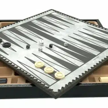Jeu d'Échecs Jazz vs Rock - Échiquier et Backgammon à rangement en similicuir & Pièces en résine – Image 21