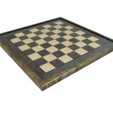 Jeu d'Échecs Fantaisie - Échiquier en Bois de Bruyère Gris & Pièces en Bois et Laiton massif – Image 7
