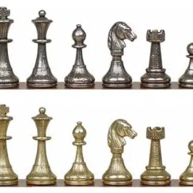 Jeu d'Échecs Cute Flowered & Globe Terrestre - Échiquier en Similicuir & Pièces en Métal – Image 7