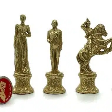 Jeu d'Échecs Napoléon - Échiquier en Similicuir & Pièces en Métal – Image 4