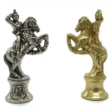 Jeu d'Échecs Napoléon - Échiquier en Similicuir & Pièces en Métal – Image 6