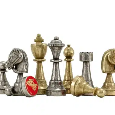 Jeu d'Échecs Staunton - Échiquier en Bois de Bruyère et Bois d'Orme avec Tiroir & Pièces en Métal – Image 9